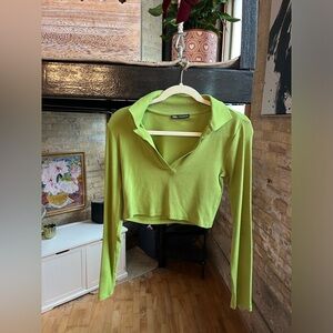 Zara crop polo